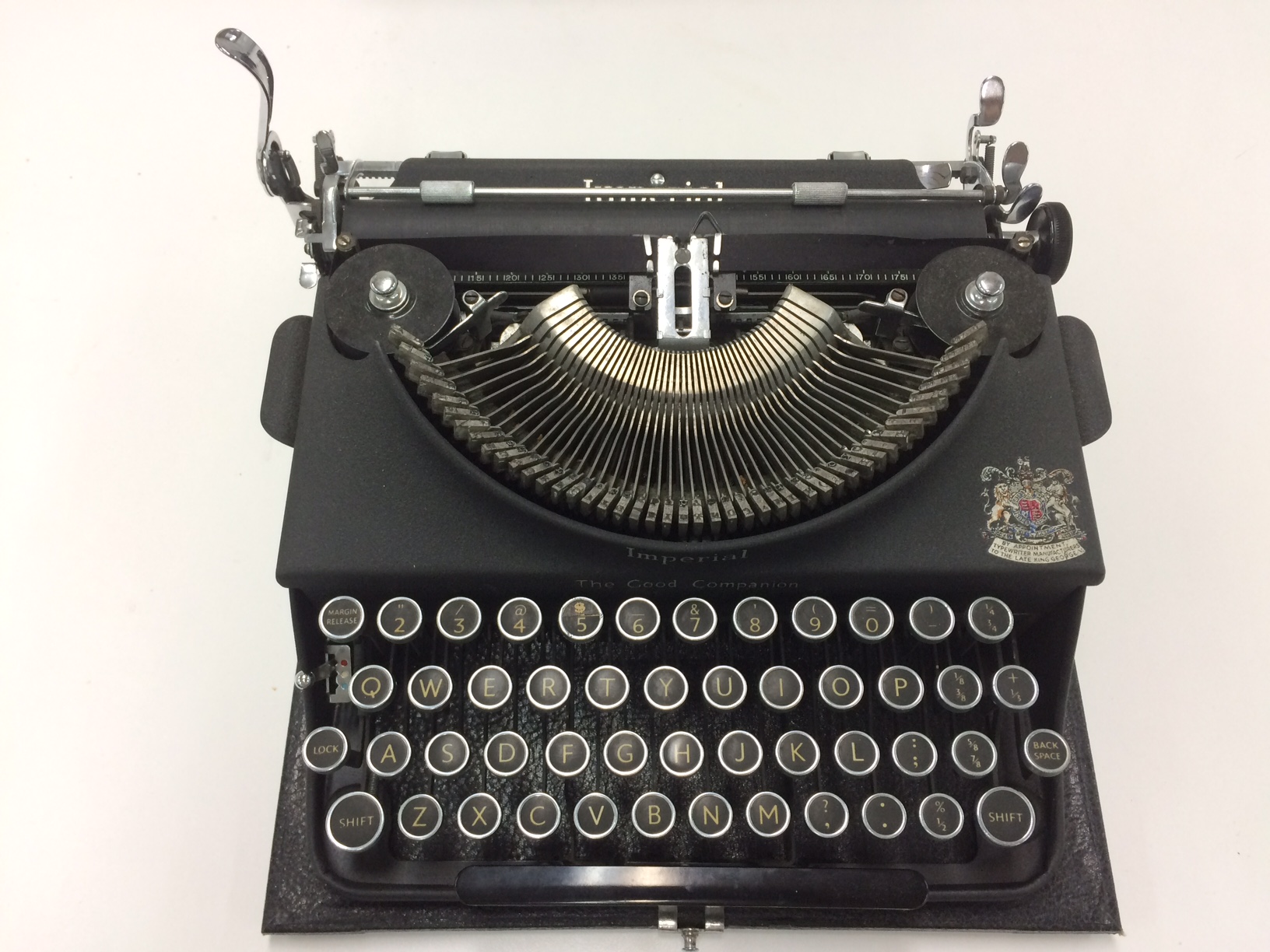 a  typewriter, Mr Eakins retirement gift