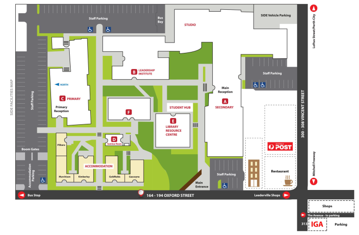 Leederville campus map