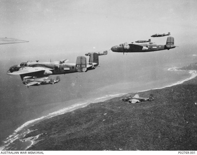 Photos of old war planes above Northern Australia