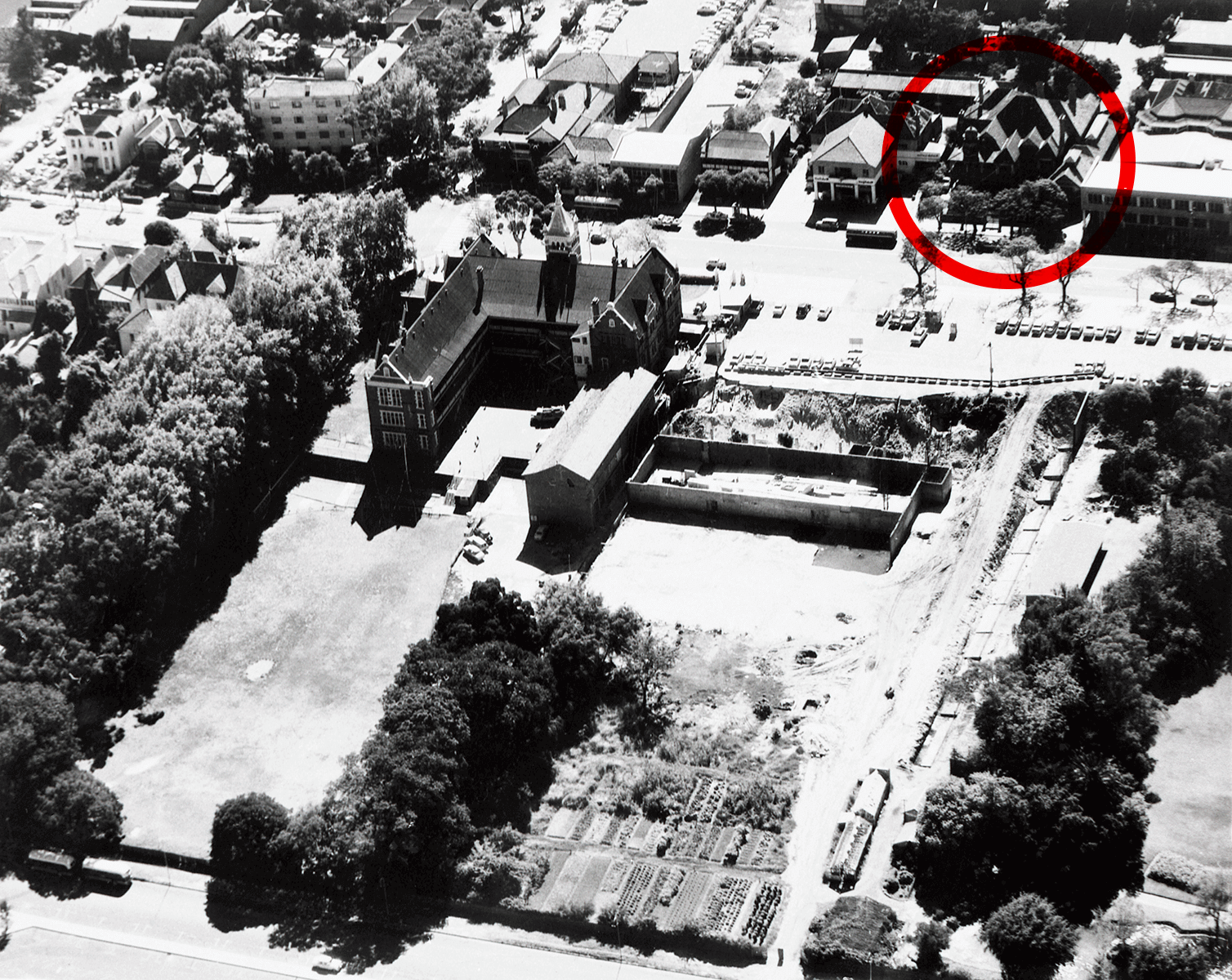 St Georges Terrace building from above