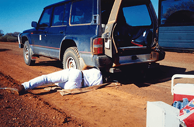 Tyre change during regional trip